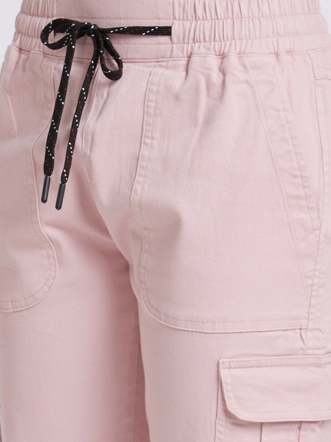 SPYKAR Women Mid-Rise Cotton Cargo Track Pants