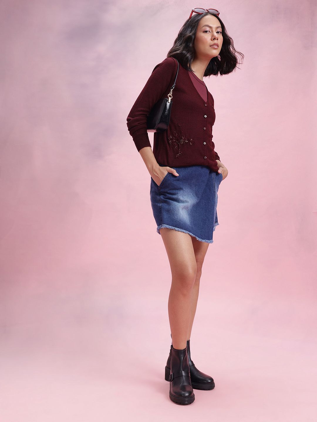 DressBerry Floral Design Cardigan