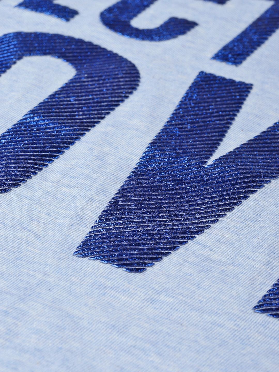 STREET 9 Women Blue Printed Round Neck T-shirt