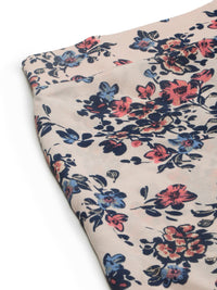 Berrylush Women White Floral Print Wrap Mini Skirt