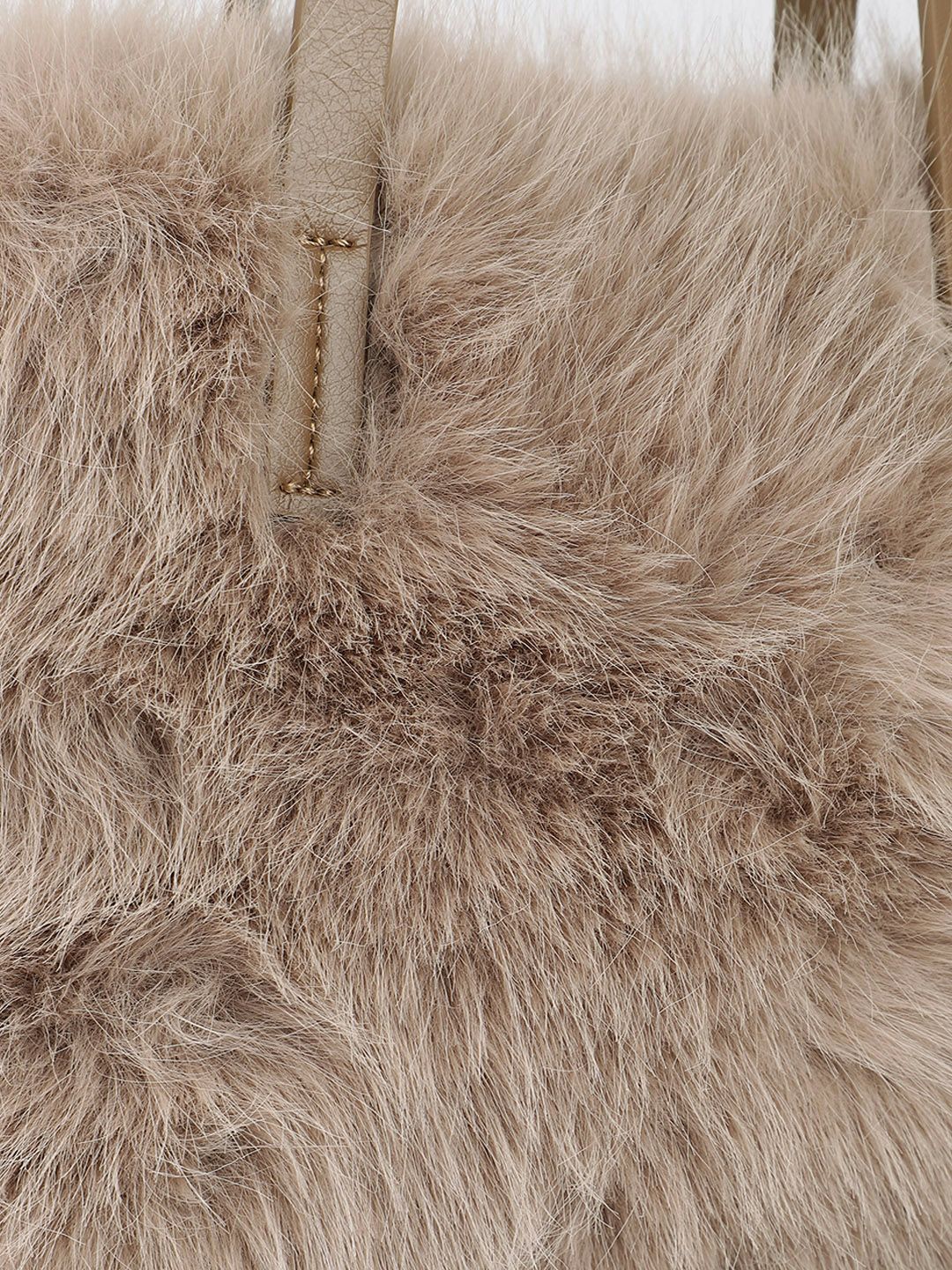 DressBerry Structured Handheld Bag With Fur