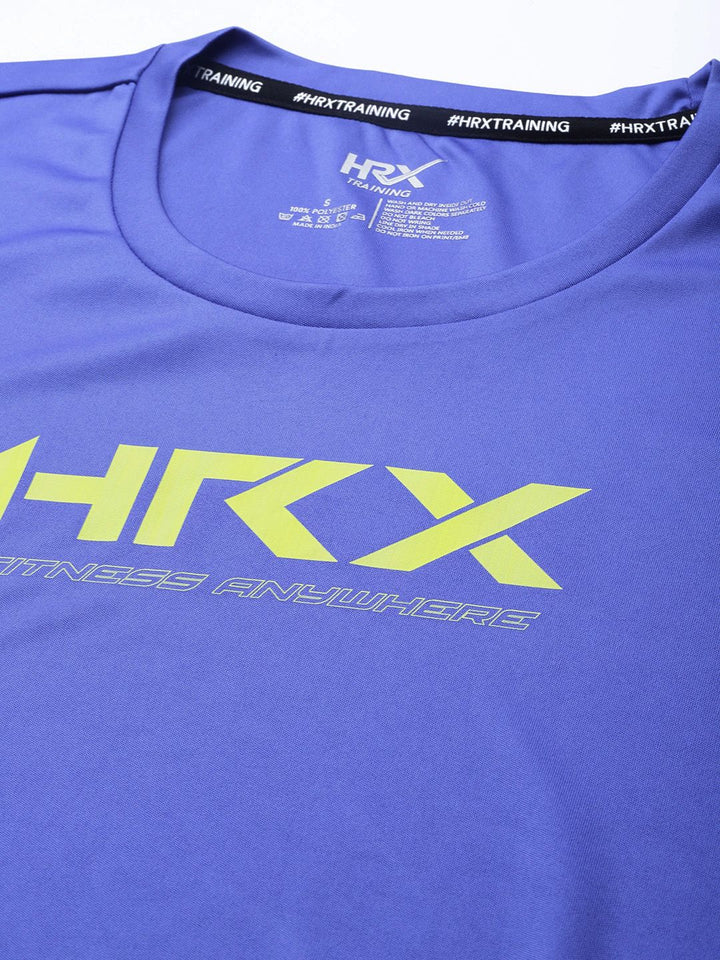 HRX by Hrithik Roshan Training Women SATIN SKY Rapid-Dry Brand Carrier Tshirts