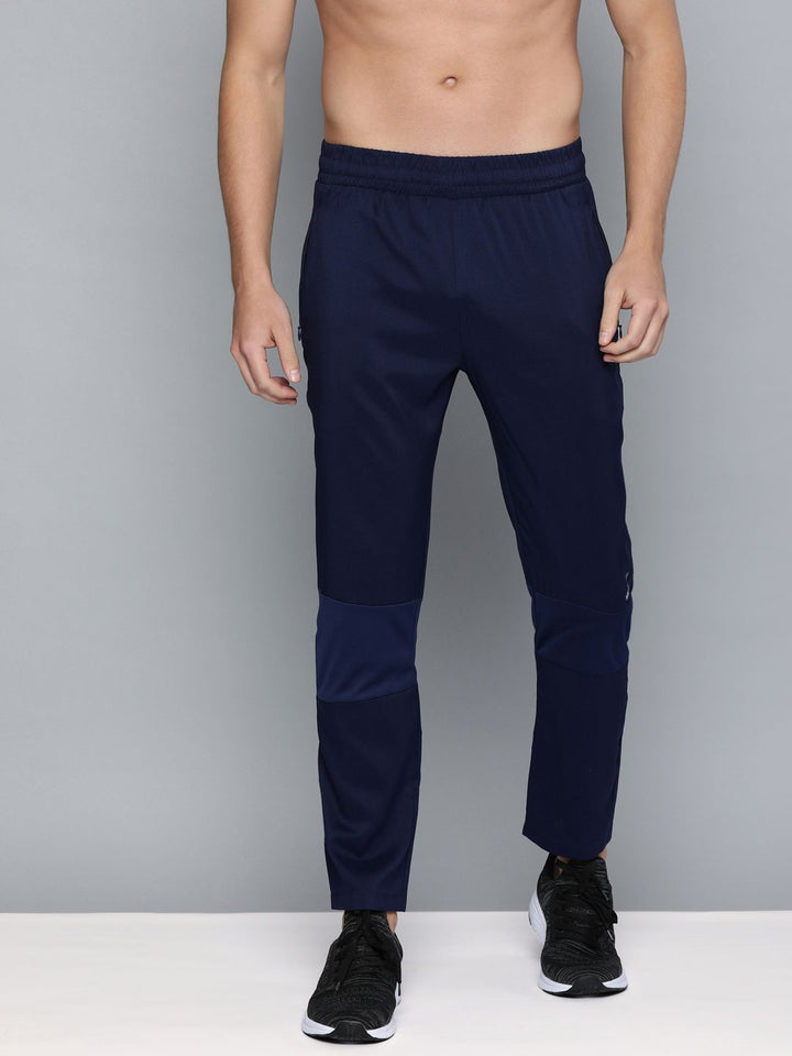 HRX by Hrithik Roshan Men Navy Blue Solid Running Track Pants