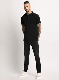 THE BEAR HOUSE Slim Fit Polo Collar Pure Cotton T-shirt