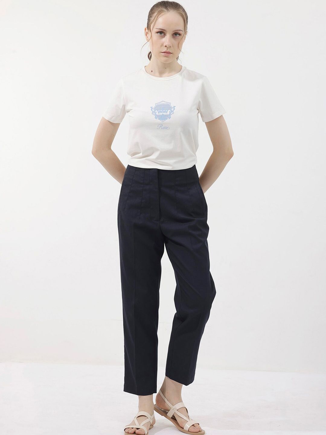 RAREISM Women Printed Pockets T-shirt