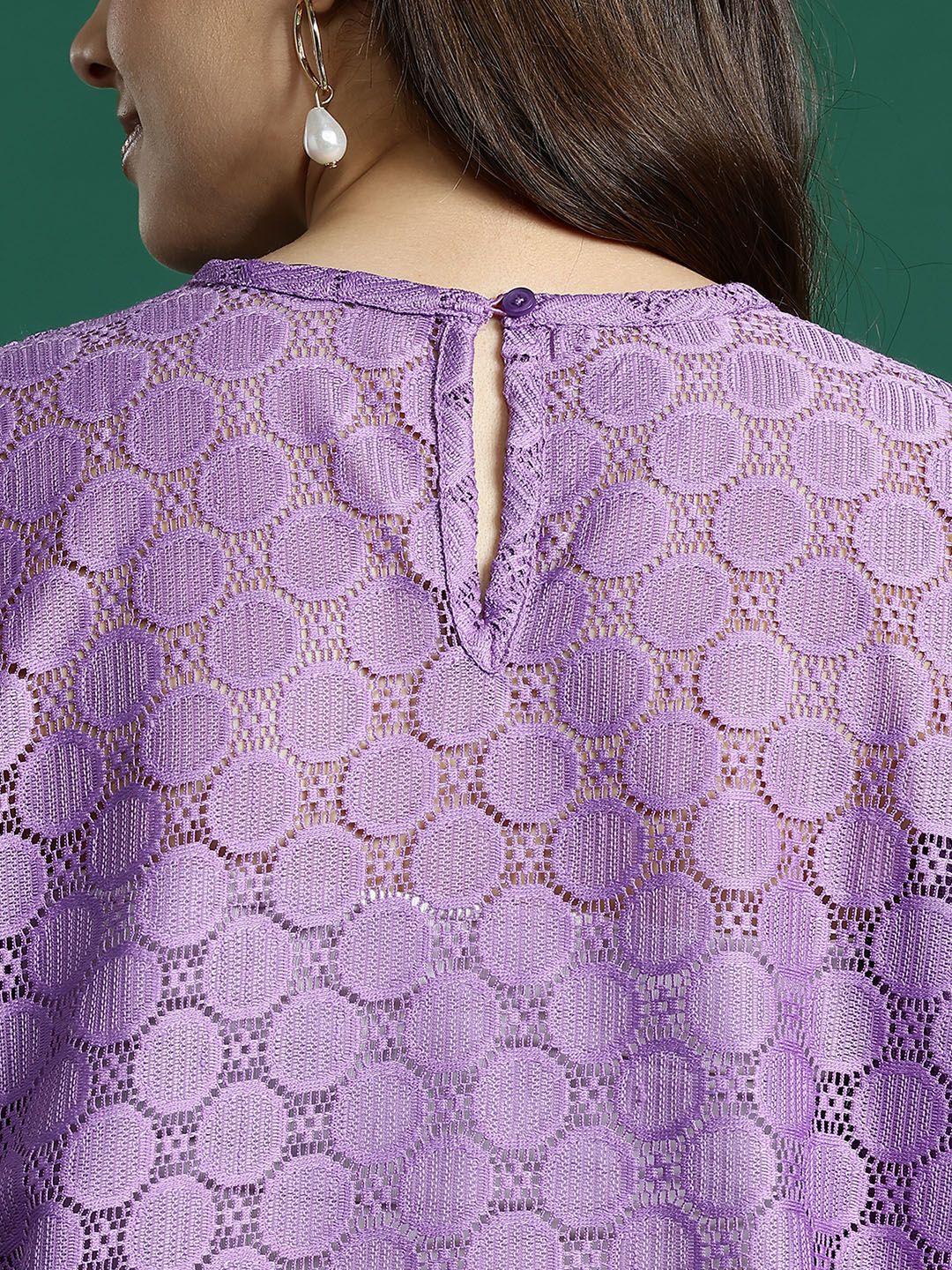 DressBerry Self Design Sheer Top