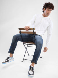 SPYKAR Men Mandarin Collar Slim Fit Solid T-shirt