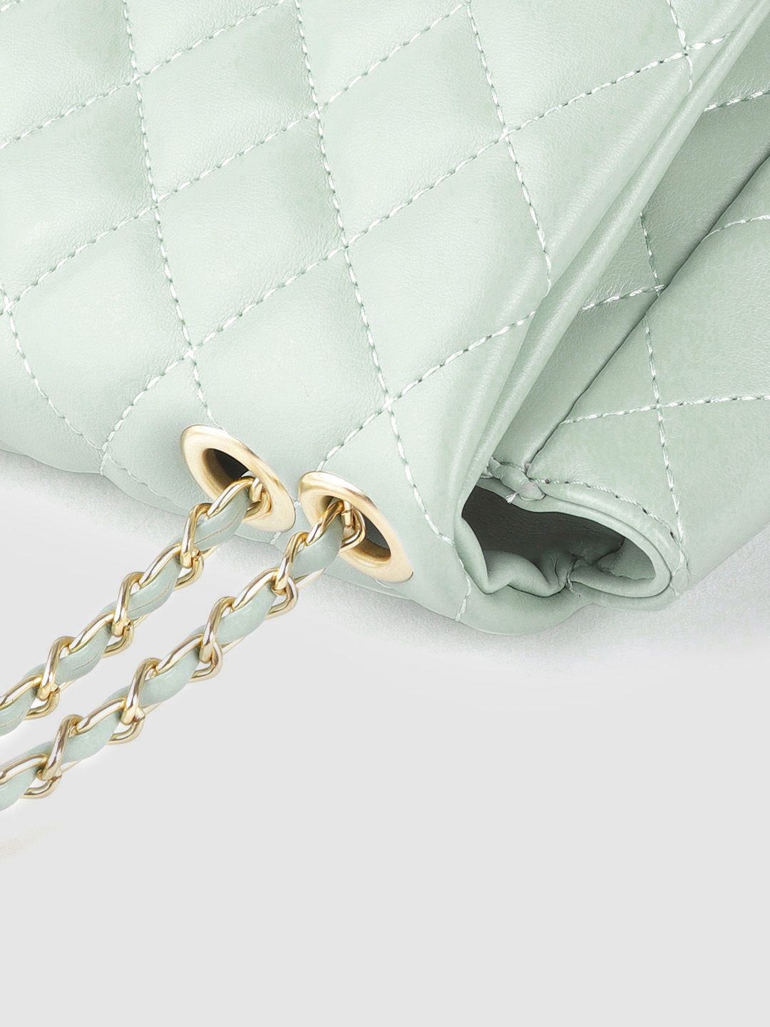 Lino Perros Green Quilted Shoulder Bag