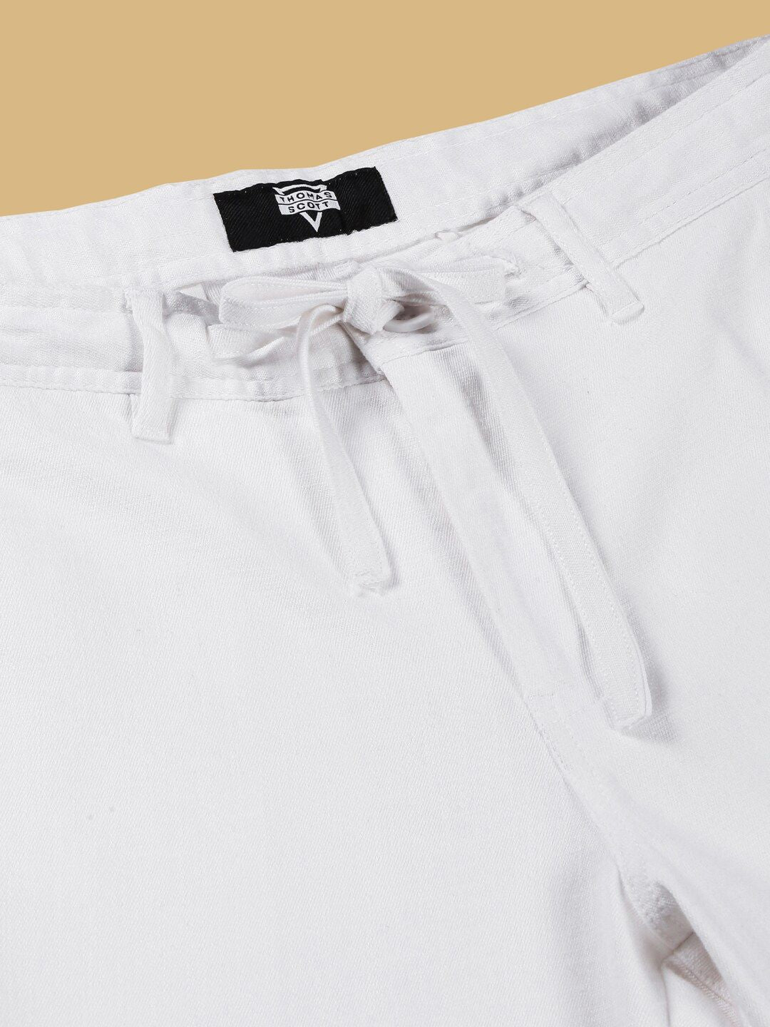 Thomas Scott Men Smart Linen Cotton Chinos Trousers