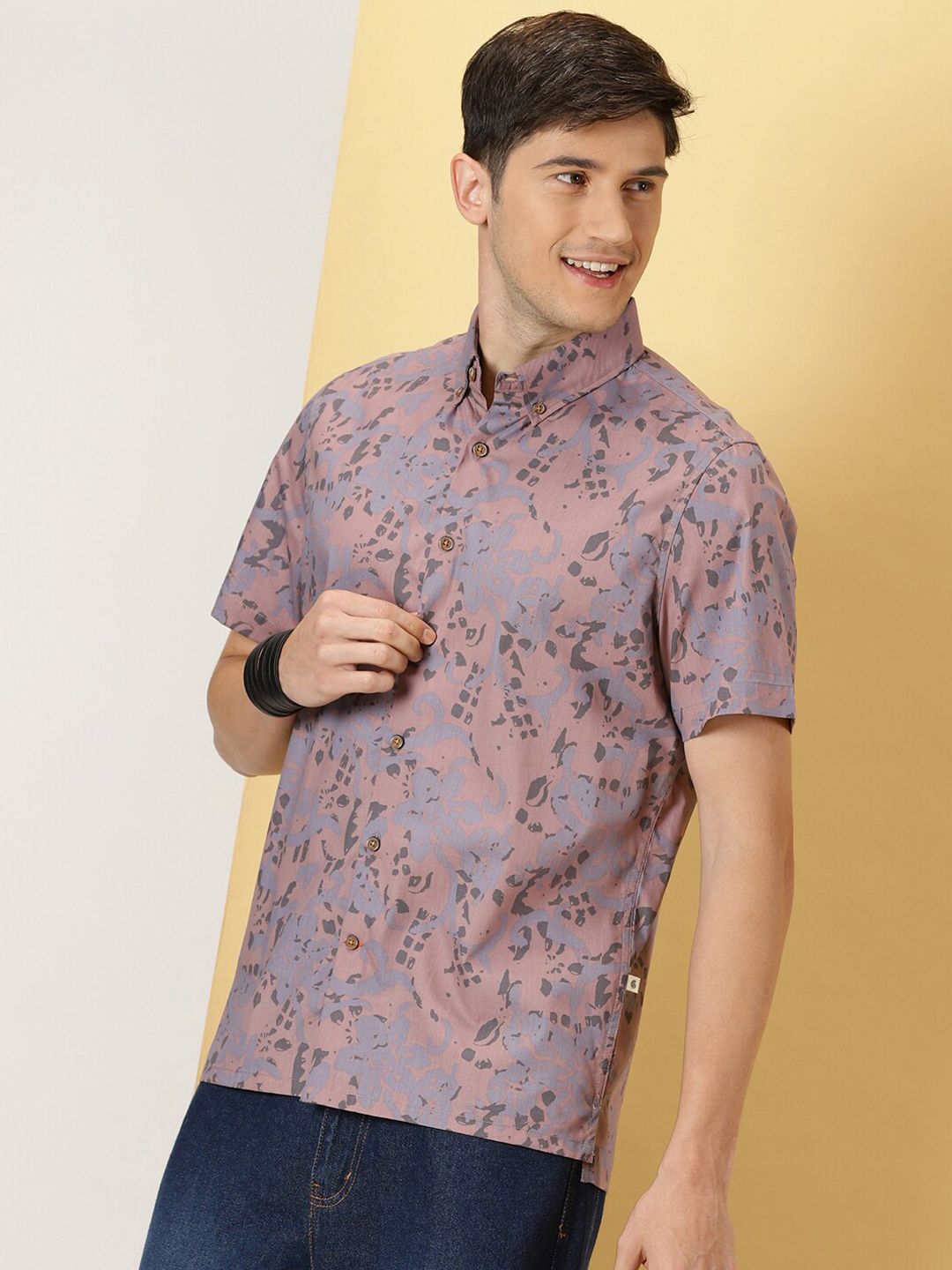 Thomas Scott Smart Printed Cotton Casual Shirt
