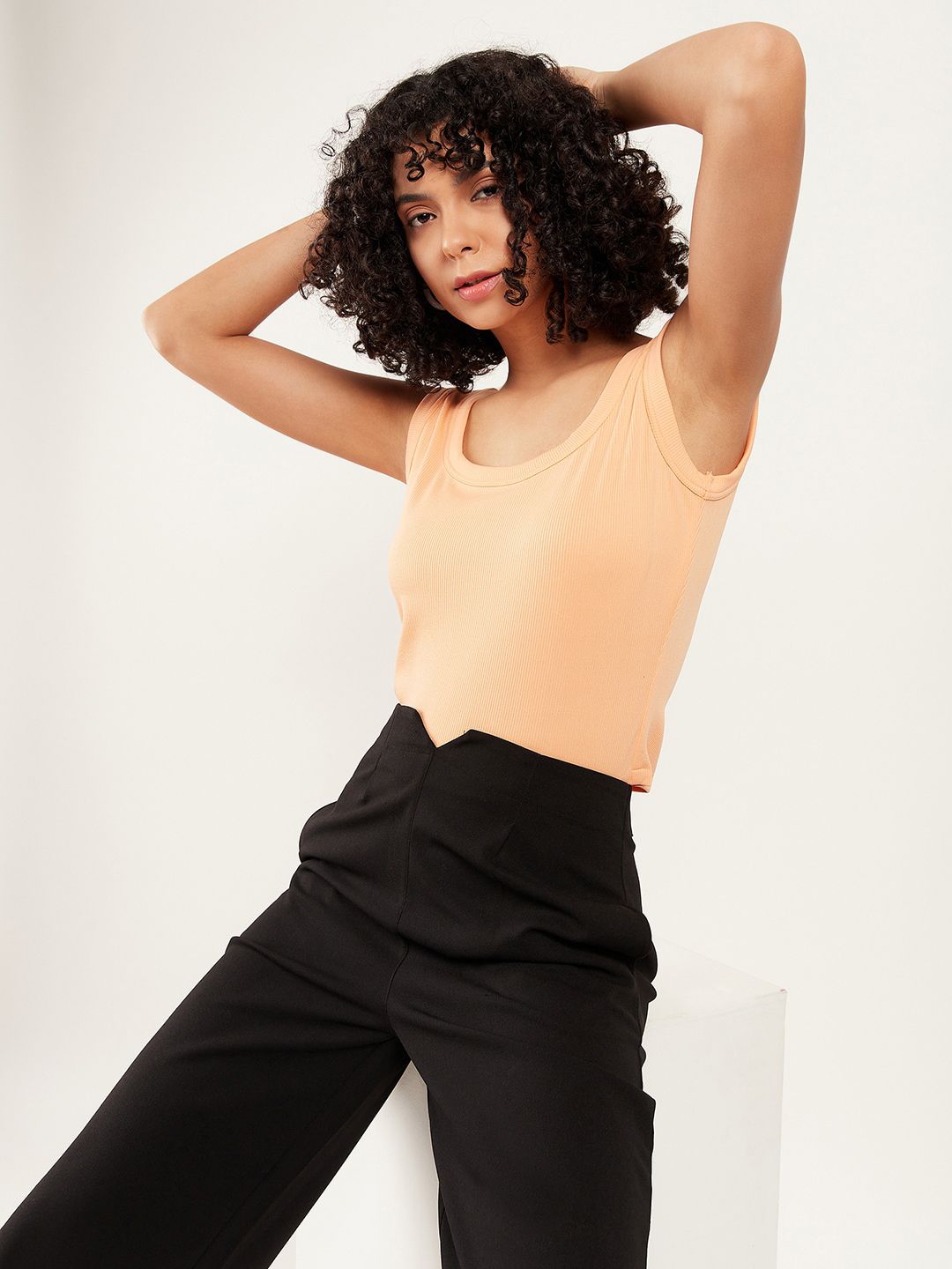 Athena Round Neck Sleeveless Tank Top