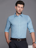 Raymond Pure Cotton Self Design Slim Fit Textured Casual Shirt