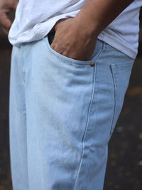 Powerlook Men Boyfriend Fit Clean Look Light Fade Cotton Jeans