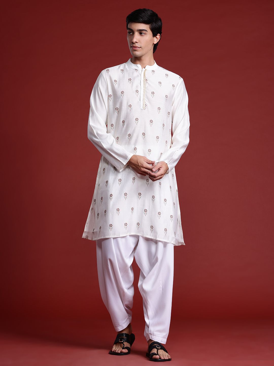 Anouk Floral Printed Regular Kurta with Salwar