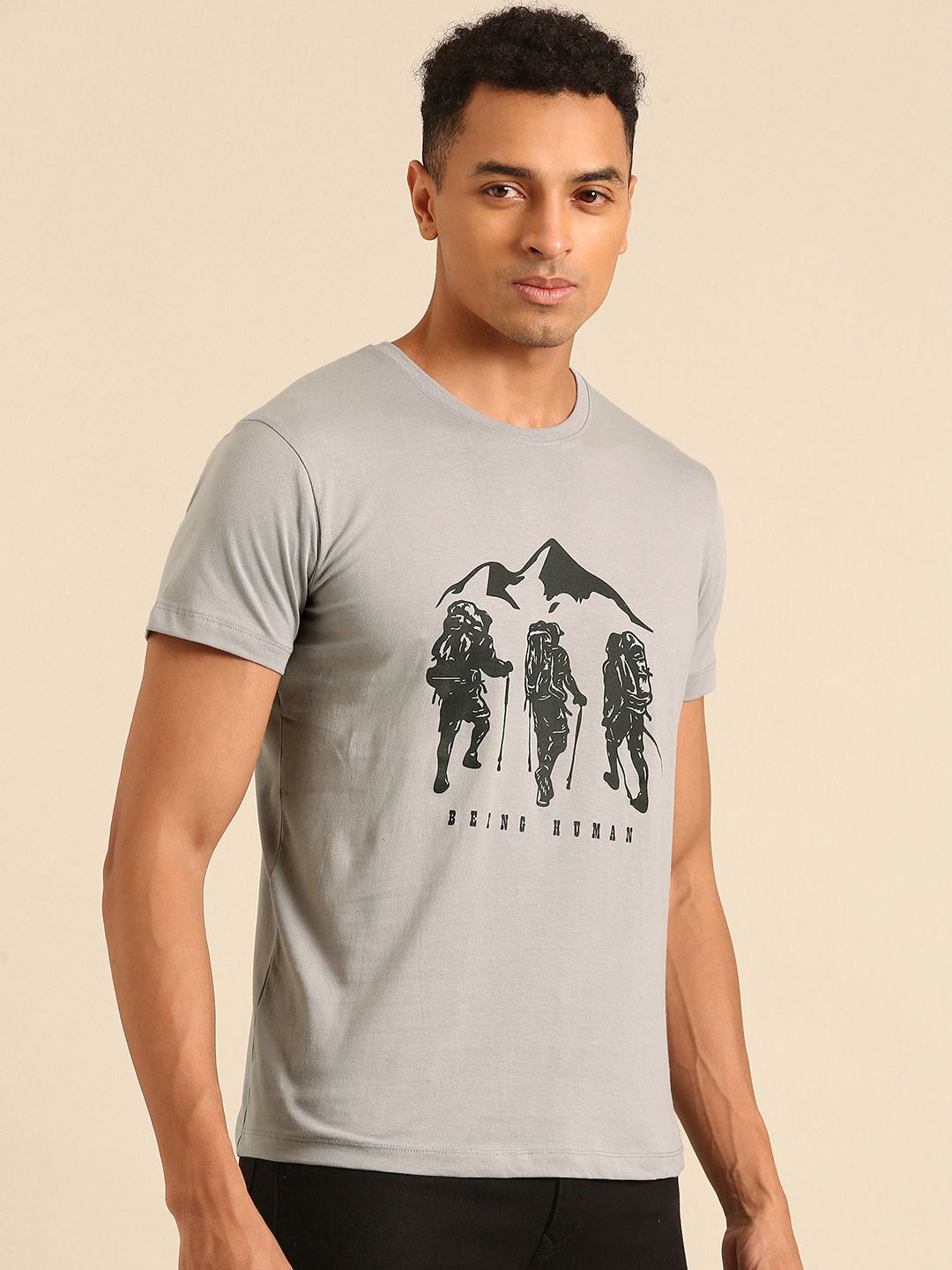 Being Human Printed Pure Cotton T-shirt