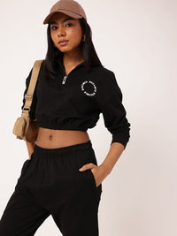 Kook N Keech Street Savvy Relaxed Crop Sweatshirt With Joggers Co-Ords Set