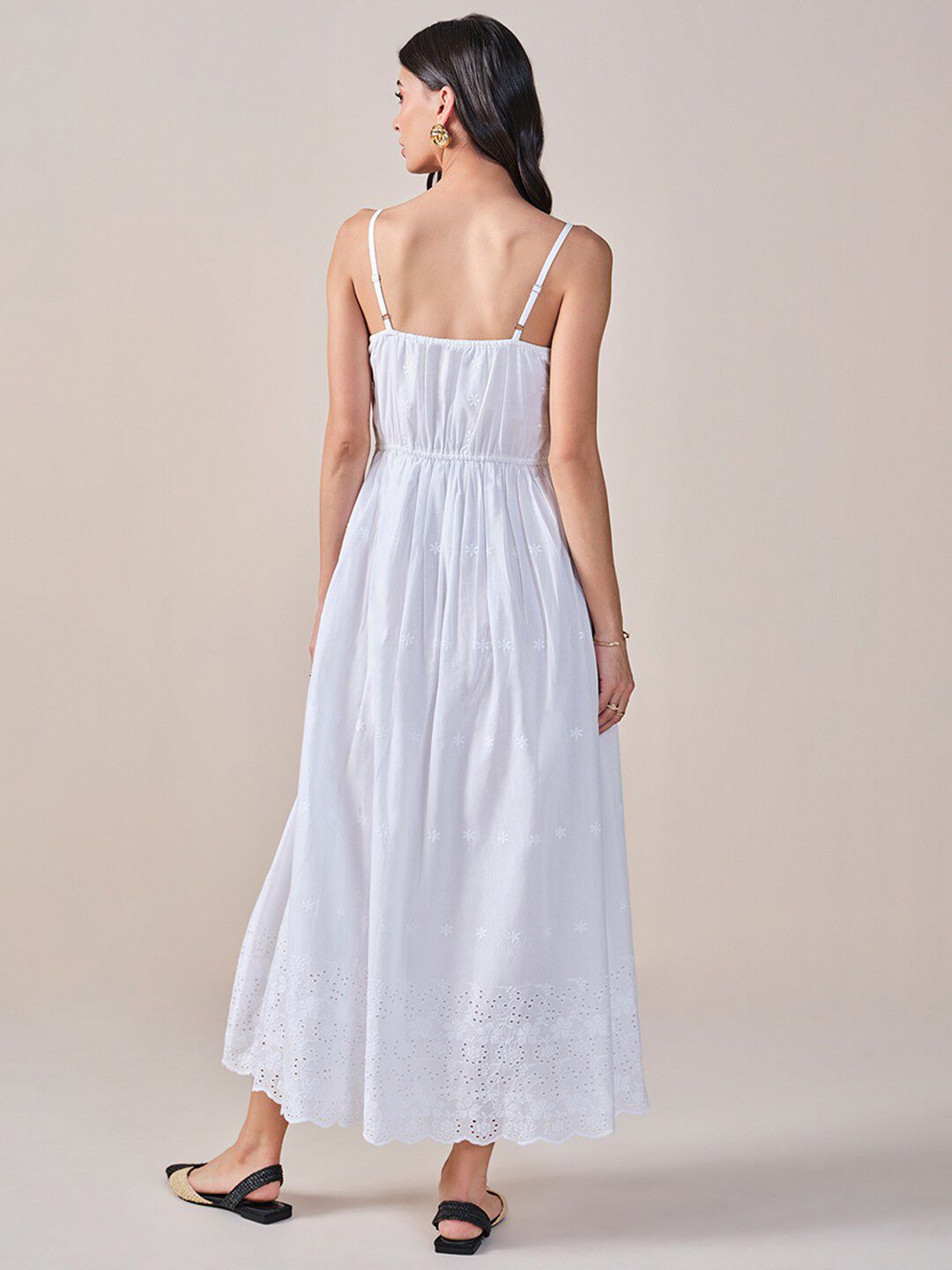 AND Shoulder Straps Fit & Flare Maxi Dress