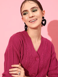 STREET 9 Women Acrylic Cable Knit Crop Sweater Vest