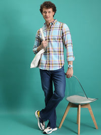 HIGHLANDER Men Straight Fit Mid-Rise Light Fade Stretchable Jeans