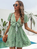 DressBerry Floral Print Fit & Flare Mini Dress