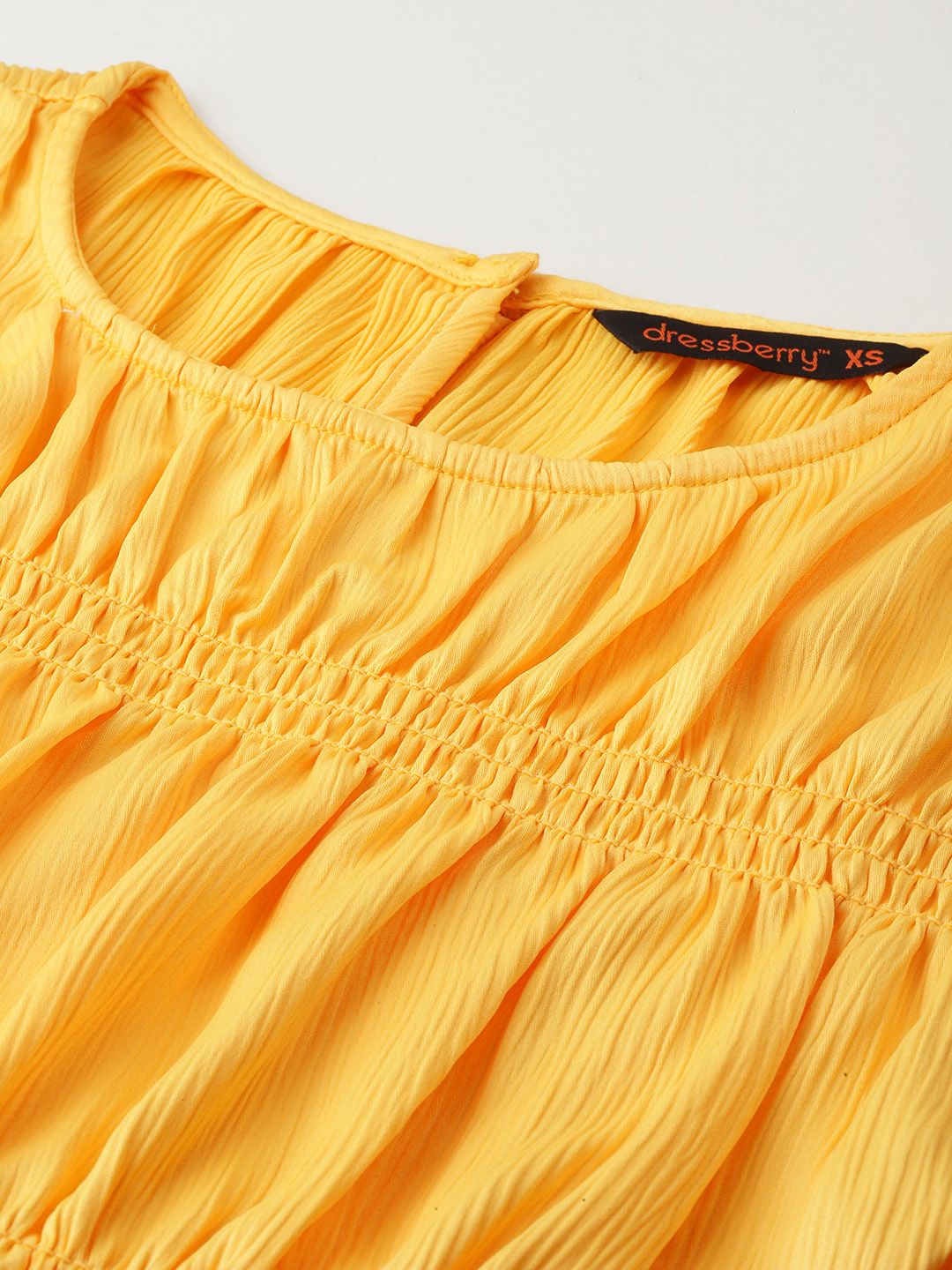 DressBerry Smocked Core Ruffled Top