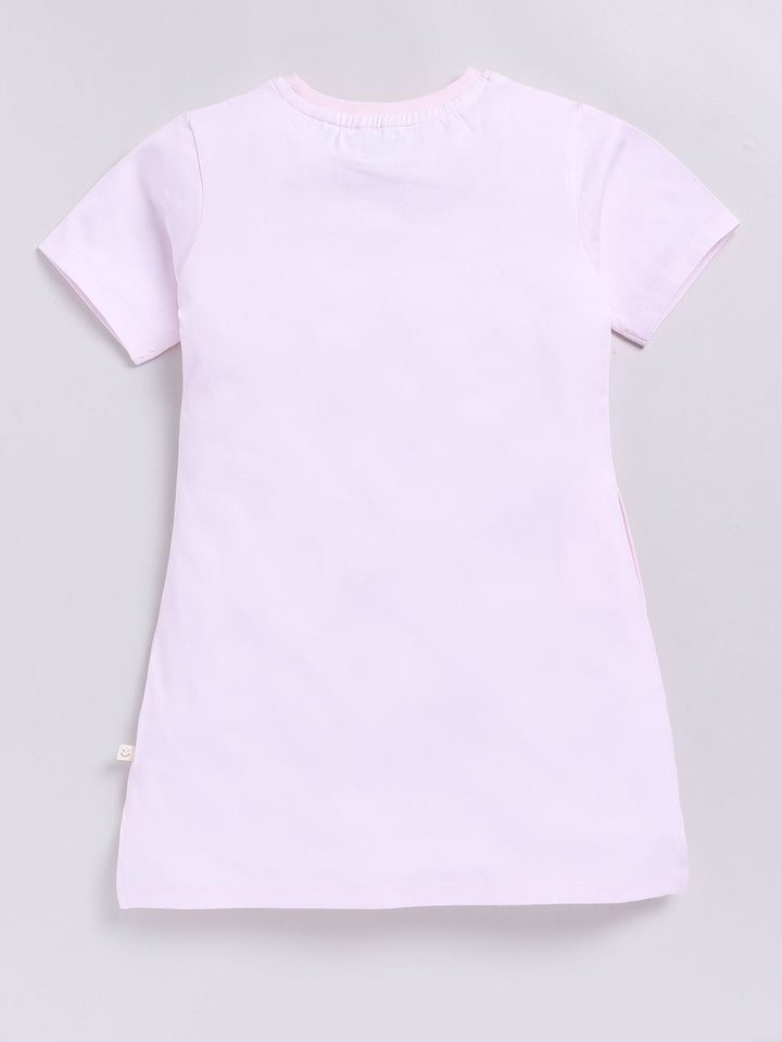 Happy Faces Girls Barbie Printed Pure Cotton Longline T-shirt