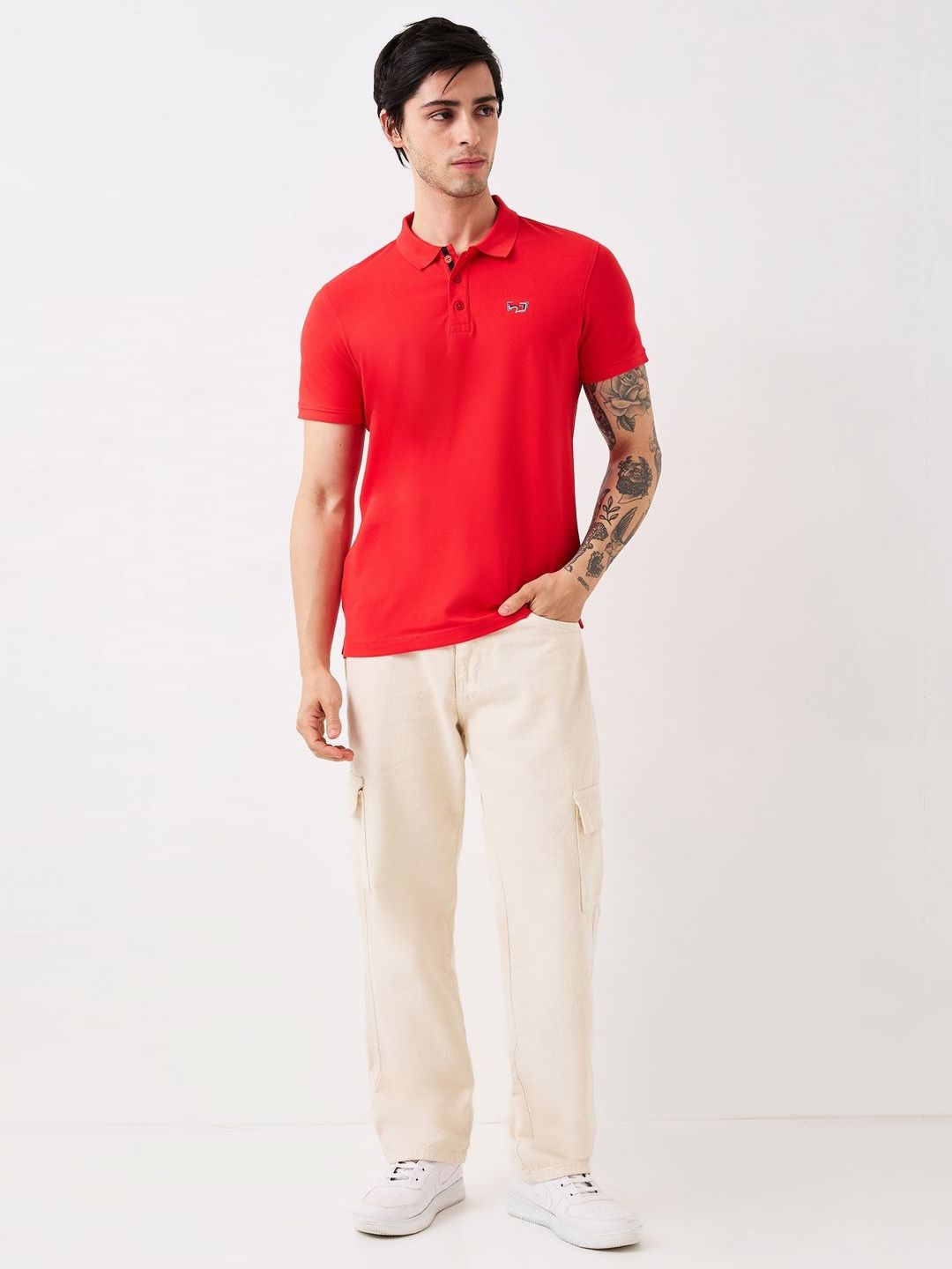 SPYKAR Men Solid Polo Collar Cotton Slim Fit T-shirt