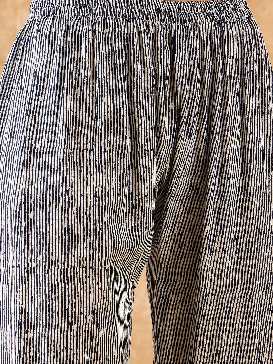 Indo Era Ethnic Motifs Printed Straight Sequinned Kurta with Trousers