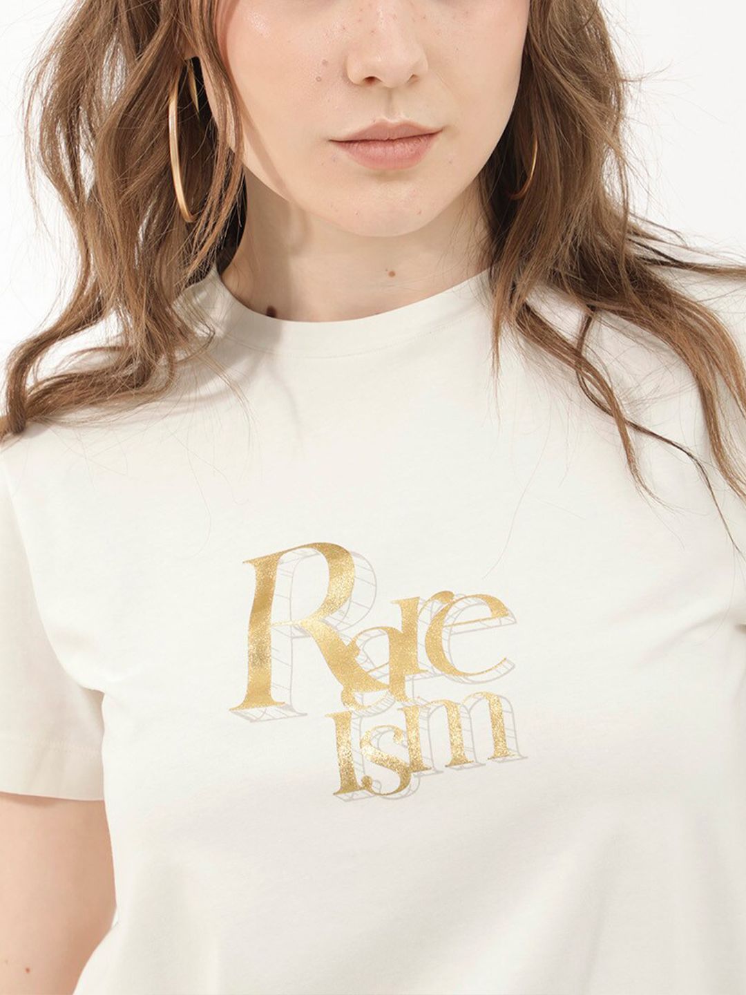 RAREISM Women High Neck Pockets T-shirt