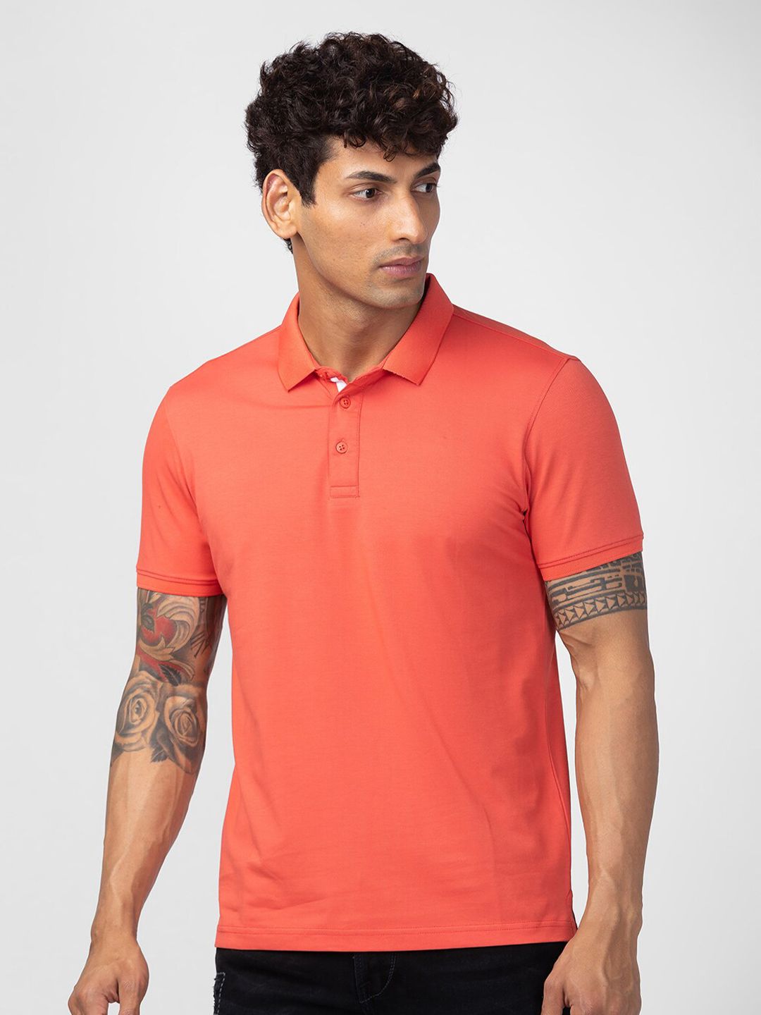 SPYKAR Men Polo Collar Slim Fit T-shirt