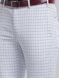 Park Avenue Men Checked Formal Trousers