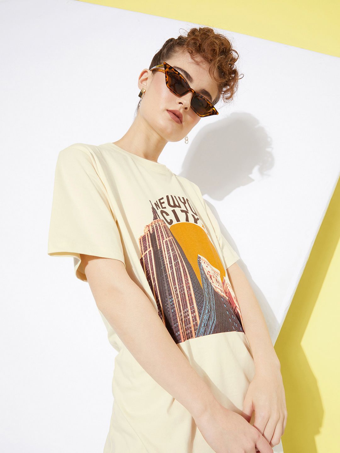 DILLINGER Women Graphic Printed Oversized T-shirt