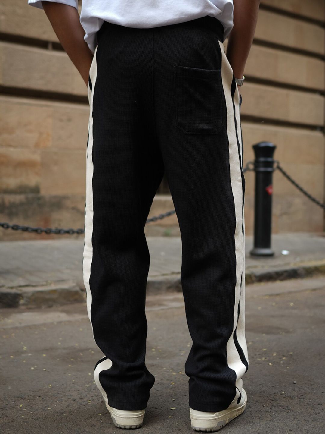 Powerlook Men Striped Baggy Fit Track Pants