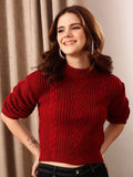 STREET 9 Cable Knit Acrylic Pullover