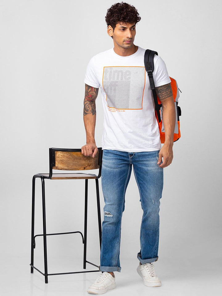 SPYKAR Men Rafter Relaxed Fit Mildly Distressed Light Fade Cotton Jeans