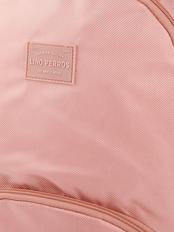 Lino Perros Women Striped Medium-Sized Backpack with Laptop Compartment 21L