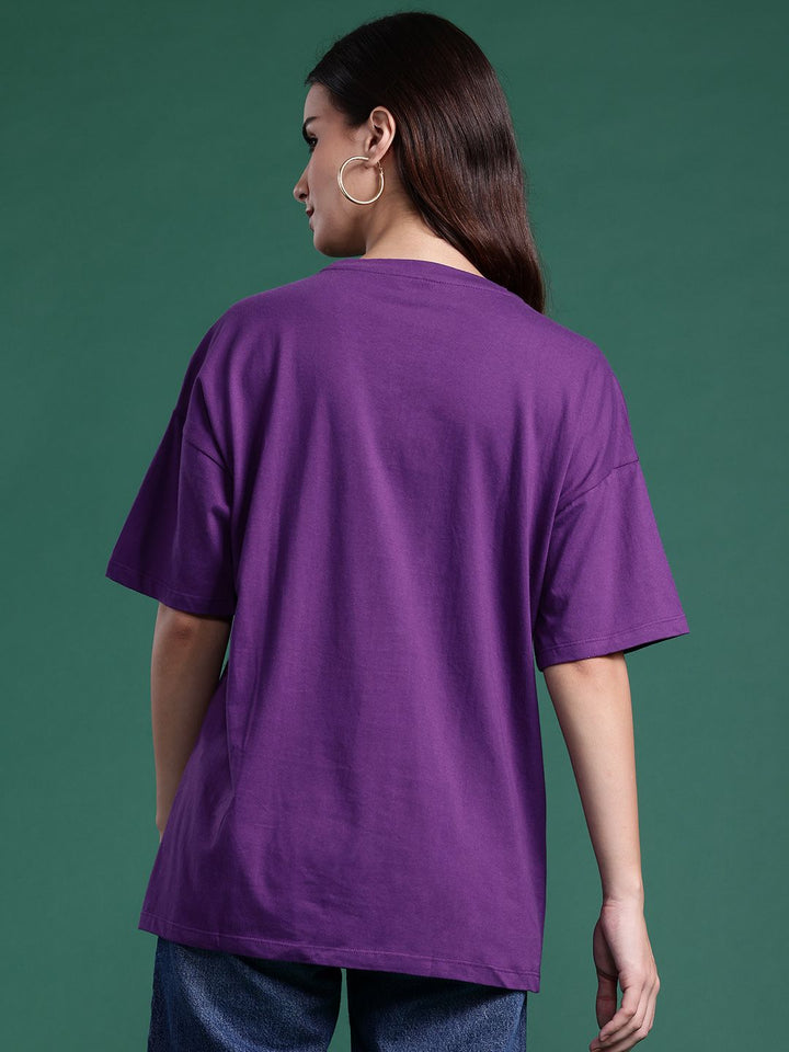 DressBerry Printed Drop-Shoulder Sleeves Pure Cotton T-shirt