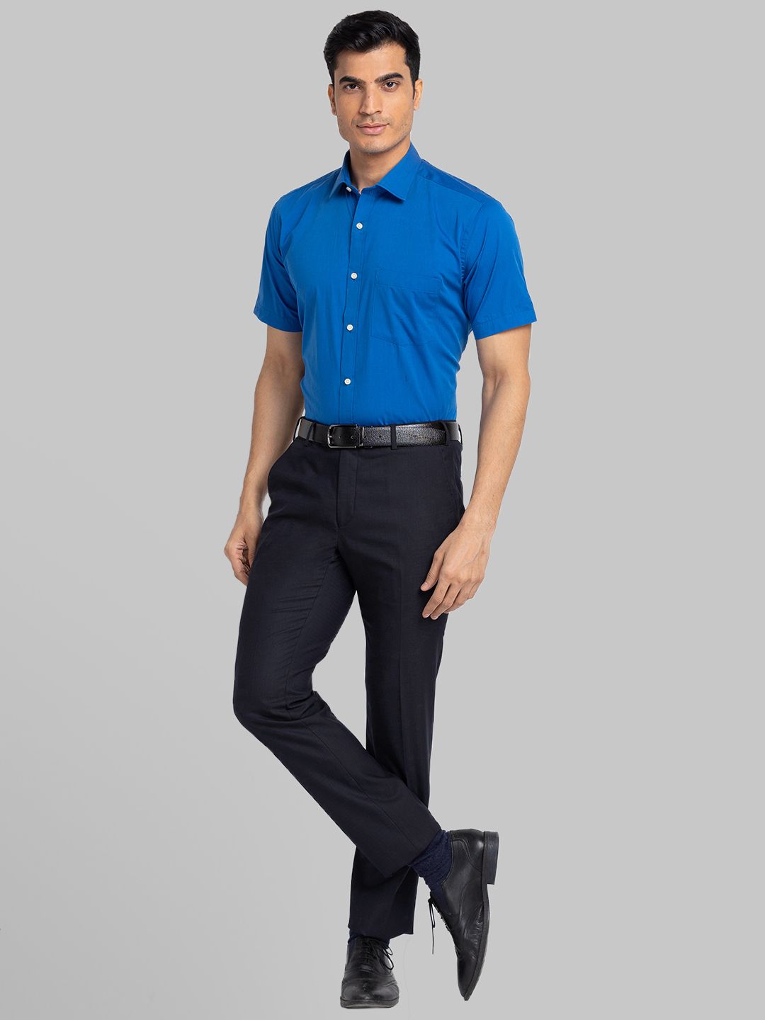 Raymond Men Checked Slim Fit Formal Trousers