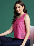 DressBerry Self-Design Semi-Sheer Top