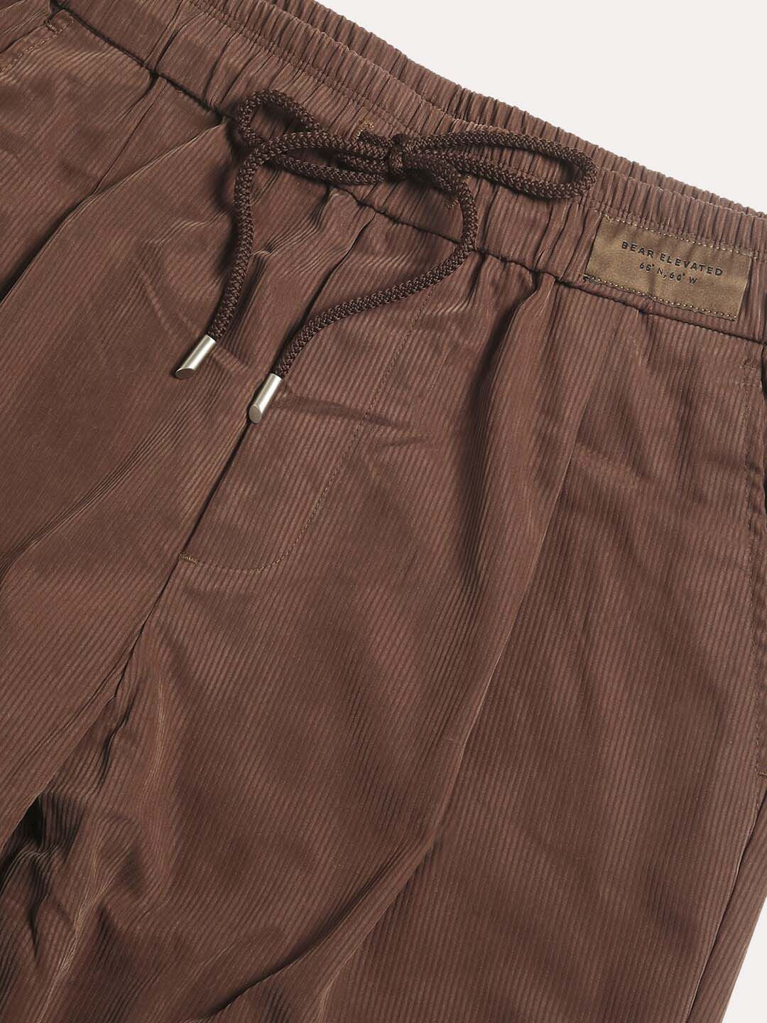 THE BEAR HOUSE Men Relaxed Loose Fit Cotton Trousers