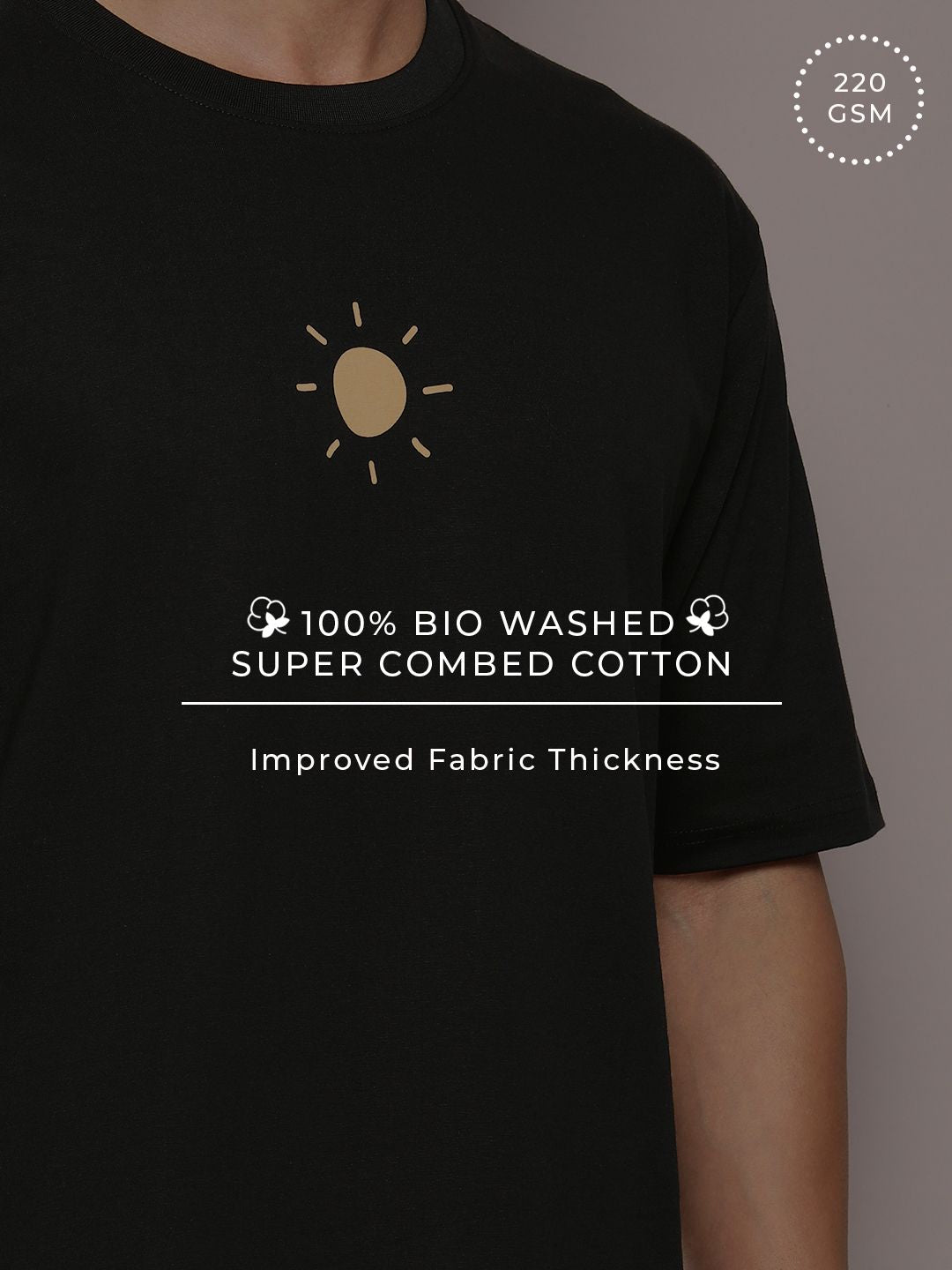 DILLINGER Men Graphic Printed Oversized Drop-Shoulder Sleeves Pure Cotton T-shirt