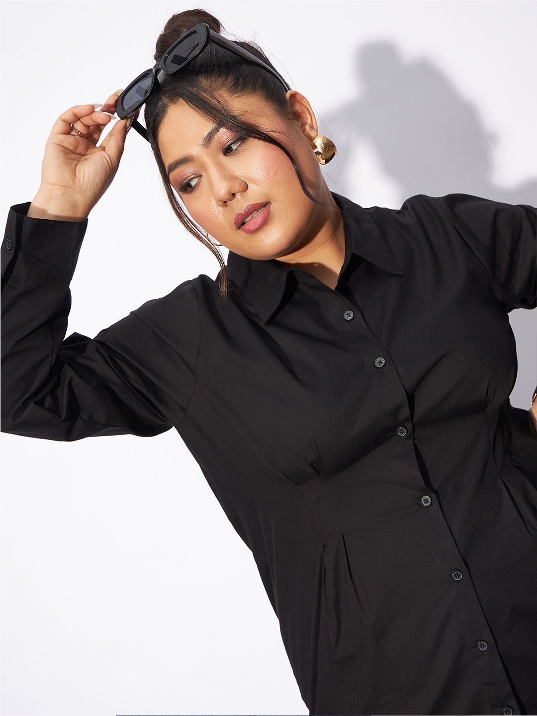 SASSAFRAS Curve Plus Size Pure Cotton Casual Shirt