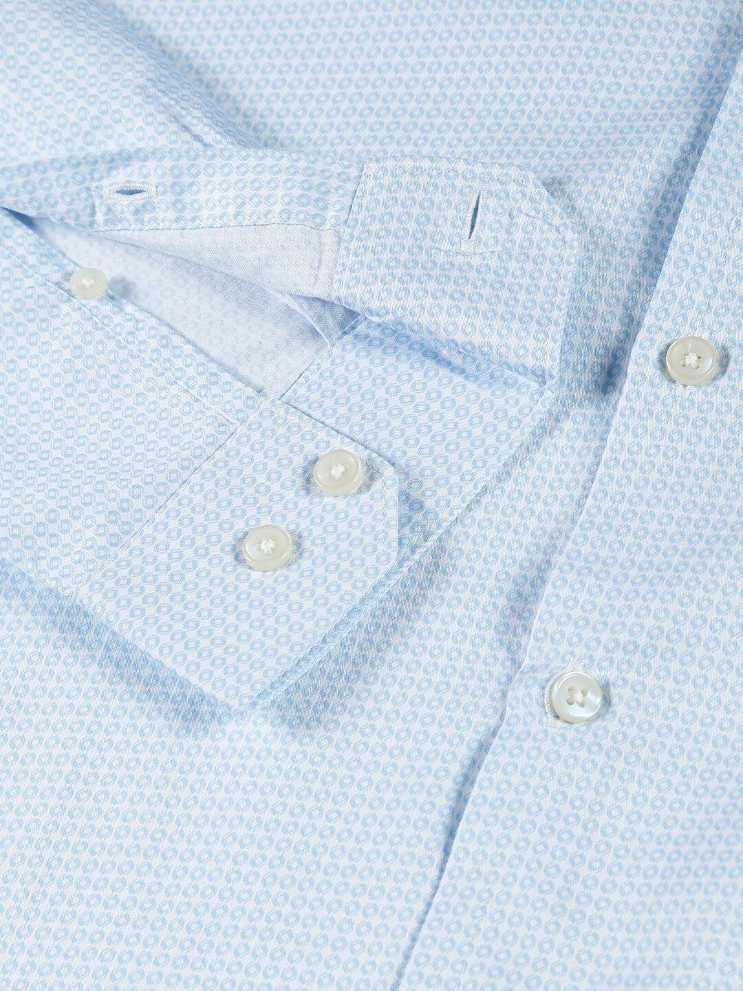 Thomas Scott Classic Slim Fit Micro Ditsy Printed Pure Cotton Formal Shirt