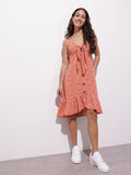DressBerry Floral Powerhouse Ruffled A-Line Dress