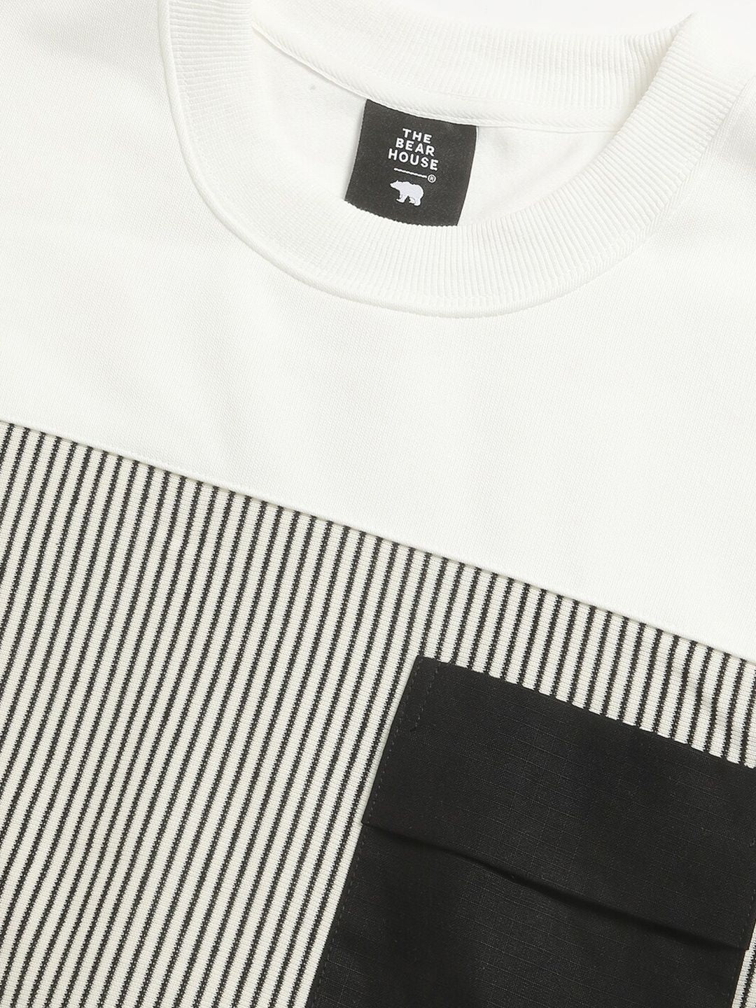 THE BEAR HOUSE Striped Round Neck Sweatshirt