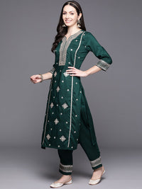 Indo Era Women Ethnic Motifs Embroidered Gotta Patti Kurta with Trousers & Dupatta