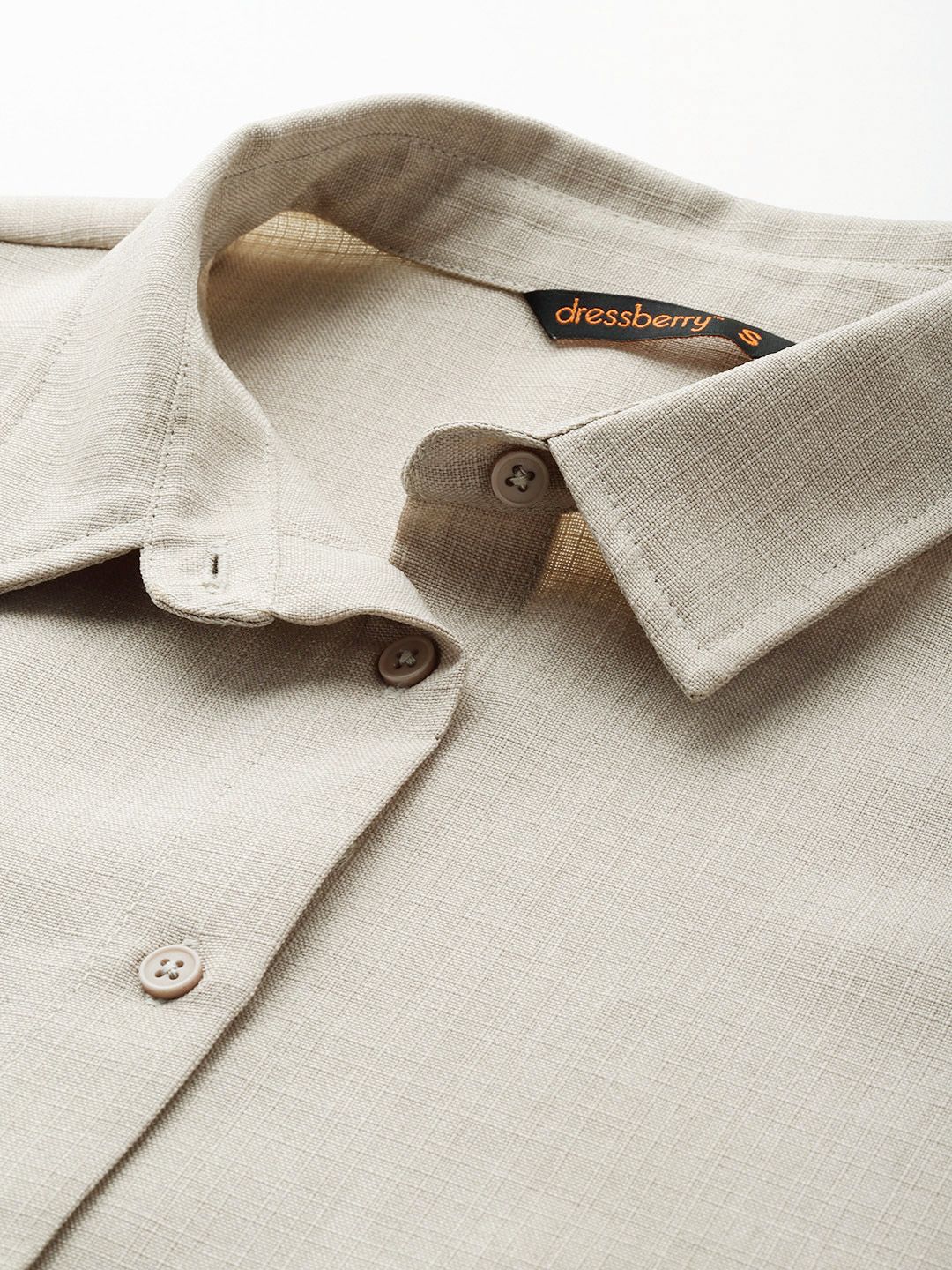 DressBerry Drop Shoulder Sleeve Pure Cotton Shirt