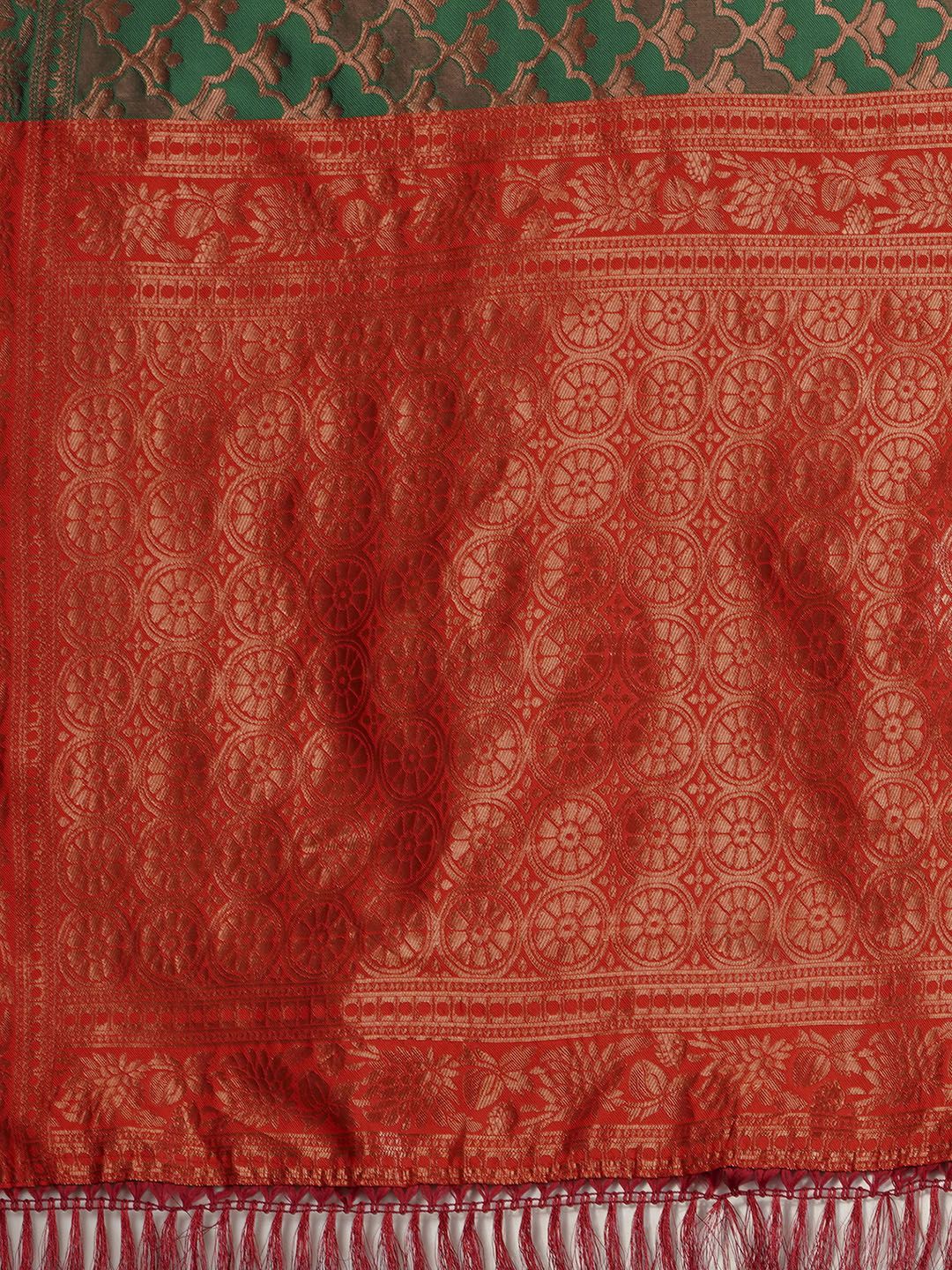 KALINI Ethnic Motifs Woven Design Zari Banarasi Saree