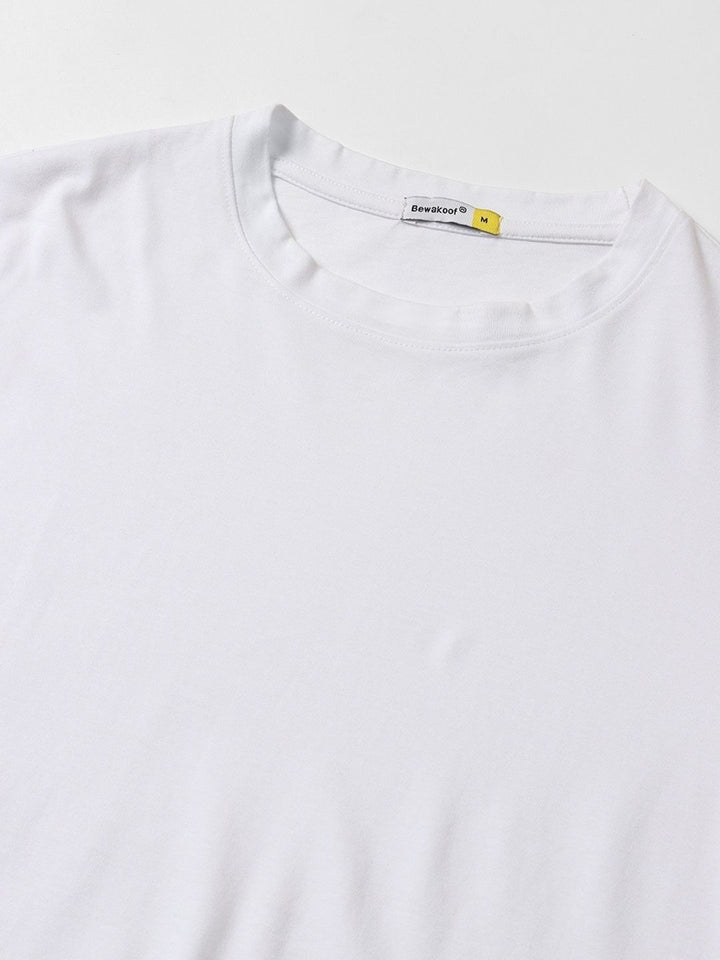 Bewakoof Lost in Nowhere Graphic Printed Drop-Shoulder Oversized Pure Cotton T-shirt