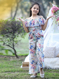Cutiekins Girls Printed Shoulder Straps Basic Jumpsuit